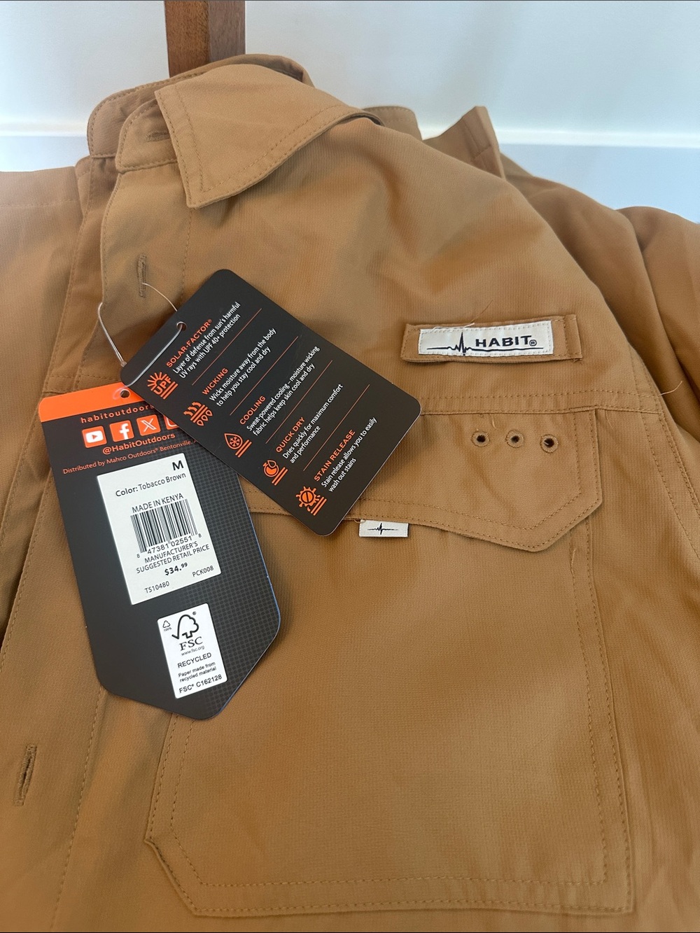 Men’s Brown light weight Outdoors Shirt